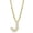 Gold, variant on Initial Letter J Necklace, Moissanite, 925 Sterling Silver, Rose Gold Vermeil