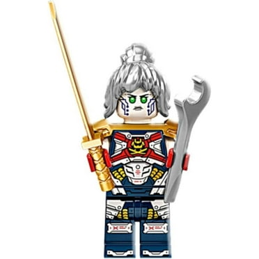 Lego Ninjago Minifigures Kid's Pixal Building Block Toys with Wrench and Katana, Gold