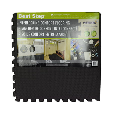 Best Step 9-Count Anti-Microbial Interlocking Floor (Best Step Anti Fatigue Foam Garage Floor Mat)