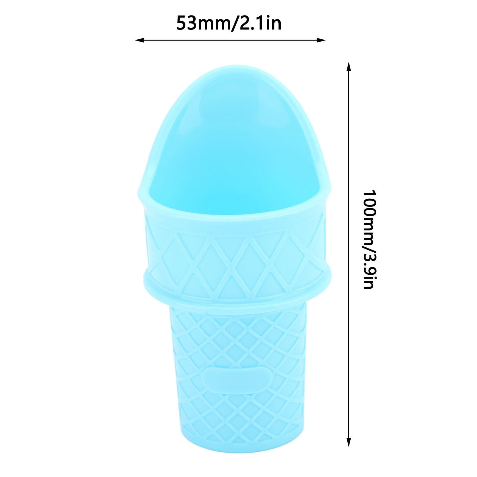 BIMZUC 4-Pack Reusable Mini Ice Cream Cone Holders – Stand Upright, BPA-Free, Dishwasher Safe – Pink & Blue for Kids & Family