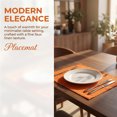thumbnail image 4 of REGALWOVEN Placemats Set of 6 Polyester Placemats for Kitchen Dining Table Decor Heat Resistant Table Placemats Table Mat Orange Yellow 18*12in, 4 of 5