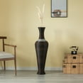 thumbnail image 3 of Black Tall Decorative Floor Vase, Modern Unique Vase, 40-Inch-Tall Vase, Freestanding PVC Large Floor Vase, Large Flower, 3 of 8