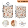 thumbnail image 5 of Yayeee 2 Pack Qtip Holder Bathroom Cotton Swab Canister with Lid Clear Dispenser Set, Purple Seashell, 5 of 6