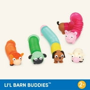 Battat Lil Barn Buddies 5 Sensory Farm Animal Tubes, Toddler and Preschool Toys