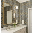 thumbnail image 3 of S4Sassy Peel & Stick Vinyl Wallpaper, Stripe Floral Wall Paper Contact Paper Waterproof- Blue, 25"x240", Removable Asian Style Covering for Home Decor in Bedrooms & Living Areas, Renter Space, 3 of 9