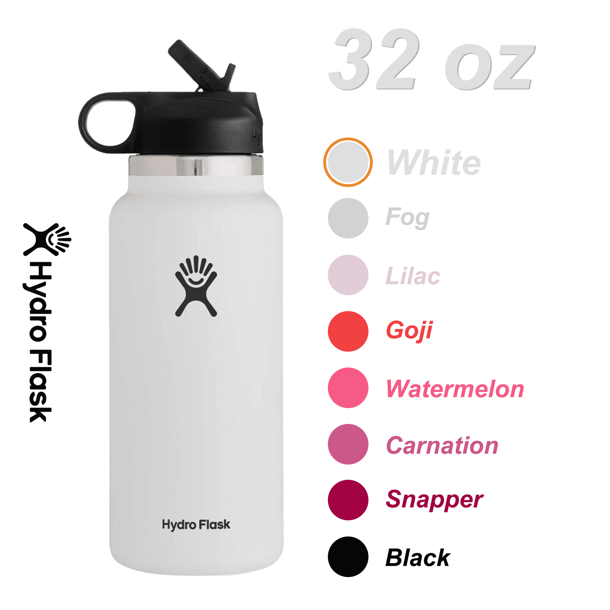 Hydro Flask Unisex 12 Oz Wide Flex White 2.0