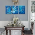 thumbnail image 3 of Canvas Wall Art For Living Room Wall Decorations For Bedroom Modern Bathroom Wall Decor Painting Blue Abstract Pictures Artwork Inspirational Canvas Art Prints Kitchen Home Decor 3 Pieces, 3 of 6
