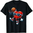 thumbnail image 1 of T-Shirt de Basketball Cœur de la Saint-Valentin pour Garçons et Filles - Blanc - m, 1 of 4