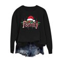 thumbnail image 6 of HOMBOM Sweatshirts for Women Crewneck Festive Winter Merry Hoodless Xmas Black Ladies Sweatshirt Christmas, 6 of 6