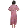 thumbnail image 3 of Moomaya Womens Printed Kimono Sleeve Button Down Cotton Maternity Long Kaftan, 3 of 5