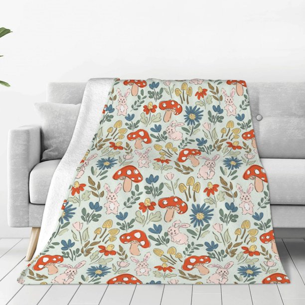 Balery Garden Of Little Bunnies Manta de Felpa Suave y Acogedora – Cobija de Franela Aterciopelada para Cama, Lavable y Cálida para Sofá, Mascotas, Transpirable-40"x30"