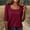 Wine, variant on JFGHDG Womens Half Sleeve Tops Scoop Neck Ribbed Knit Slim Fitted Basic Tee Shirts Summer 2026 Trendy Spring Casual Clothes Black L