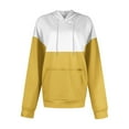 thumbnail image 4 of Xcmzpl Womens Hoodies Cute Color Block Hooded Sweatshirt Travel Sweater Tops Work Long Sleeve Blouses Winter Fashion, 4 of 5