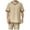 Khaki, variant on Hiiyo Men's Vintage T-Shirt V Neck Short Sleeved T Shirt, Brown