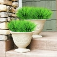 thumbnail image 6 of 10 Bundles Artificial Plants UV Resistant Fake Plants No Fade Faux Plants for Indoor Outdoor,Plastic Wheat Grass Garden Porch Window Box Home Farmhouse Decor(Green Grass), 6 of 15
