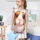 thumbnail image 4 of Fotbe Cartoon Guinea Pig Vestido de Dormir para Niñas de 3 a 10 Años, Mangas Cortas, Estilo Princesa, Pijama Camisón con Mangas Voladas-XX-Large, 4 of 6