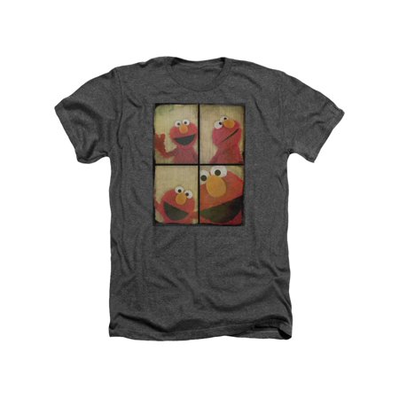 Sesame Street Classic TV Show Photo Booth Elmo Adult Heather T-Shirt Tee