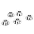 thumbnail image 3 of Guide Shaft Coupler, Wear Resistant 5 PCS Flange Coupling Connector Silver  For Mechanical Transmission, 3 of 8