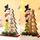thumbnail image 1 of onlyliua Liquidación Árbol de Navidad Papá Noel Muñeco de Nieve Batería Led Luces Decorativas de Madera, 1 of 2