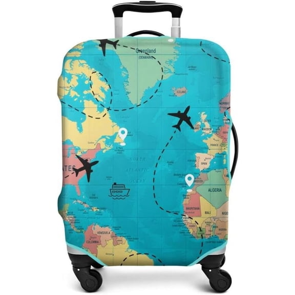 Travel Luggage Cover Luggage Protective Cover Fits 18-32 Inch Luggage Wheel Cover Patterned Travel Related Items Floral Luggage Cover Elastic Luggage Anti-scratch Luggage Cover Three Piece Set