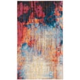 thumbnail image 2 of SAFAVIEH Bristol Paisley Geometric Polyester Area Rug, Blue/Rust, 4' x 6', 2 of 8