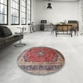 thumbnail image 3 of Ahgly Company Indoor Rectangle Traditional Light French Beige Brown Medallion Area Rugs, 5' x 8', 3 of 6