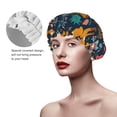 thumbnail image 4 of Easygdp Colorful Fox Shower Caps for Women, Double Waterproof Layers Shower Cap, Quick Drying Bath Hair Cap Reusable, 4 of 9