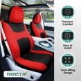 thumbnail image 3 of Fundas de Asiento FH Group FB030RED115 Juego Completo Universal Compatible con Airbag y Banco Dividido, 3 of 5