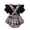 R48-Black, variant on RMGVDSD Baby Girls Clothes Ruffle Short Sleeve Romper Tops And Leopard Print Suspender Skirt Two Piece Casual Outfits 9-12 Months