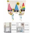 thumbnail image 6 of Sunflower Gnomes Tie Up Curtains for Window, Thermal Insulated Balloon Shade Adjustable Rod Pocket Curtains Valance Panels for Kitchen Bathroom Cafe 42 x 45 Farmhouse Yellow Red Blue Rustic, 6 of 6