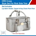 thumbnail image 5 of CRS Cross Rink Side Tote - Accessory Skate Bag for Figure Skating, Ice Skating, Roller Skating, Inline, Ballet, Dance, Cheer, Tennis, and Other Sports. (Silver Pearl, Style Gift Set), 5 of 6