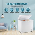 thumbnail image 6 of WANAI 6.0 Cubic Chest Freezer, Compact Deep Freezer with Top Open Door and Removable Storage Basket, 7 Gears Temperature Control, Energy Saving, for Office Dorm or Apartment,White, 6 of 9