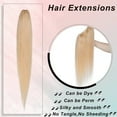thumbnail image 3 of MY-LADY 100% Remy Real Human Hair Clip in Ponytail Extension Claw 18inch Hair Extensions Straight Hairpiece Long Straight Pony Tail Hair Hairpiece #24 Natural Blonde, 3 of 8