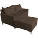 thumbnail image 3 of Sala Esquinera Modular El Bazar Store Montana Chocolate 170x155 cm, Tela Lino nacional. Love seat y taburete, 3 of 7