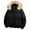 Black-Athletic-Men, variant on Zedker Men's Winter Warm Coat Puffer Jacket Waterproof Insulation Hooded Jacket with Detachable Faux Fur Hood Black Black L