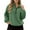 C-Green321, variant on Women's Quarter Zip Fuzzy Sweatshirts Loungewear Windproof Solid Color Long Sleeve Stand Collar Loose Fit Double-Sized Plush Pullover Thickened Versatile Jumper Tops