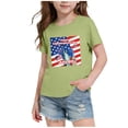 thumbnail image 2 of Odeerbi Chicos Niñas 4 de Julio Camiseta Manga Corta Bandera Americana Camiseta Gráfica, 2 of 6