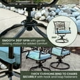 thumbnail image 6 of Hanover Traditions 5-Piece Dining Set in Blue with 47 in. Glass-top Table, 6 of 22