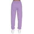 thumbnail image 3 of Gomelly Ladies Bottoms Tapered Leg Sweatpants Casual Sports Pants Women Comfy Jogging Trousers High Waisted Purple XL, 3 of 4