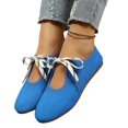 thumbnail image 5 of Willtoo Ballet Flats for Women Round Toe Lace Up Comfortable Flats , Slip On Low Heel Mary Jane Ballerina Flats Shoes Non Slip Soft Insole Casual Walking Shoes, 5 of 6