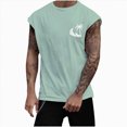 thumbnail image 5 of NOLDARES Men's Breathe Tank Tops Workout Swim Beach Shirts Sleeveless Shirts for Bodybuilding Gym Fitness Training(Green,2XL), 5 of 5
