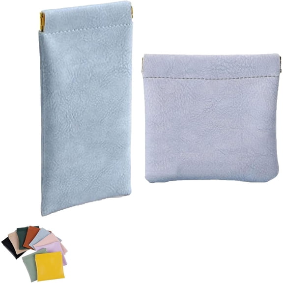 Personalized Snap Closure Leather Organizer Pouch, No Zipper Self-Closing  Cosmetic Bag & Travel Organizer