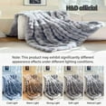 thumbnail image 2 of H&D 540GSM Faux Rabbit Fur Throw Blanket, Cozy Warm Fuzzy Bubble Plush Reversible Soft All Season Air Conditioning Blanket for Couch Chair Bed, 40"x60" Gray, 2 of 2