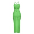 thumbnail image 4 of Edvintorg Maxi Dress Womens Fashion Summer Round Neck Sleeveless Sexy Solid Party Club Long Dress Birthday Outfits Women Green L, 4 of 7