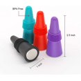 thumbnail image 2 of 6 unidades de tapones de vino, tapón reutilizable de silicona de botella de vino espumoso y tapón de botella de bebida con agarre superior compatible con mantener el vino fresco Afortunado Sencillez, 2 of 5