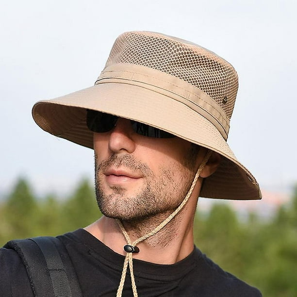 Zmleve Men's Panama Bucket Hat Outdoor Sun Protection Hats For Men Fashion Summer Hat Sun Visor Fisherman's Hat Anti-Uv Sun Hat Other