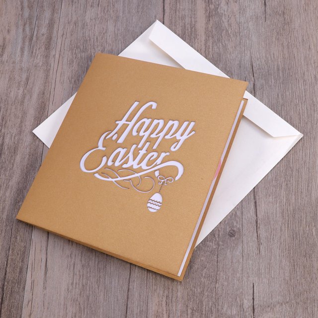 OULII Cartes de Vœux de Pâques avec Design Lapin Œufs Fleurs Couleurs Assorties