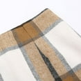 thumbnail image 3 of Womens Wool Plaid Mini Skirt Fall Winter High Waisted Bodycon Pencil Skirt, 3 of 6