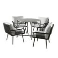 thumbnail image 1 of Andover All-Weather Outdoor Bistro Set w/Four Black Wicker Chairs and Table, 1 of 7