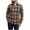 #013-Brown, variant on Men Fall Shirt Mineart Men's Plaid Flannel Shirt Long Sleeve Fashion Collar Casual Thin Outerwear Jacket Daily Versatile Top Multi-color